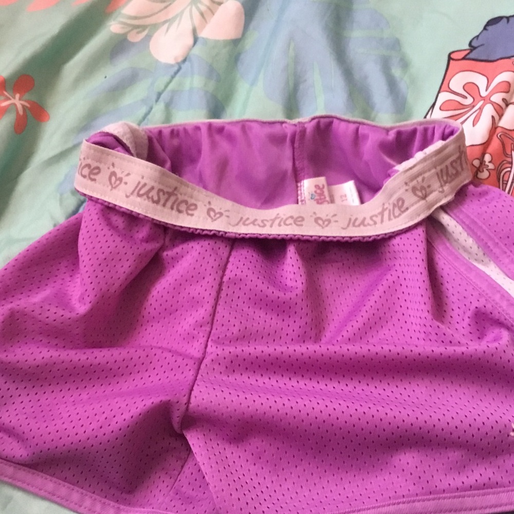 Justice Lavender Mesh Kids Shorts
